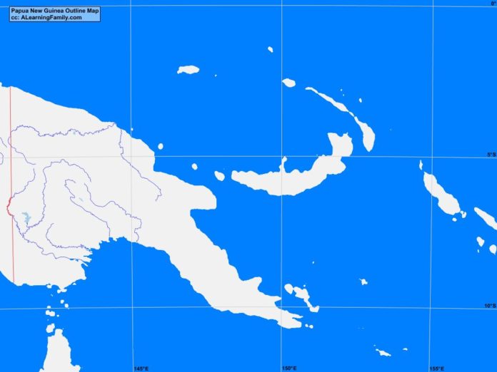 Papua New Guinea outline map