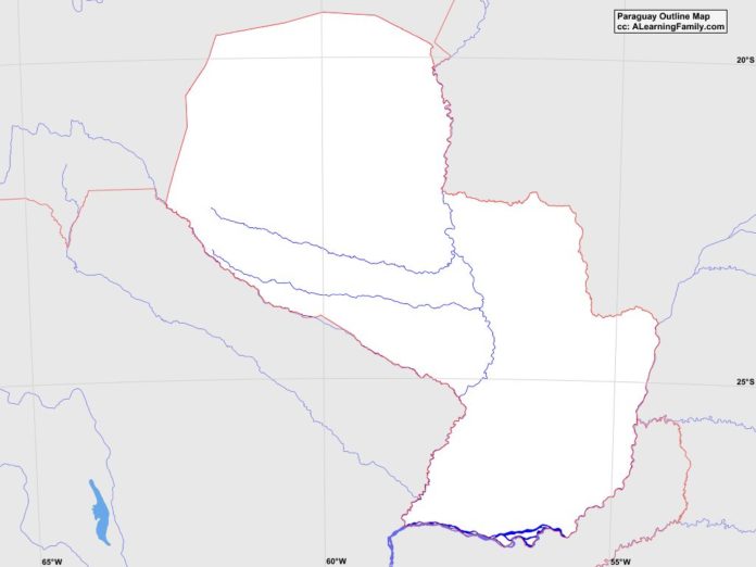 Paraguay outline map