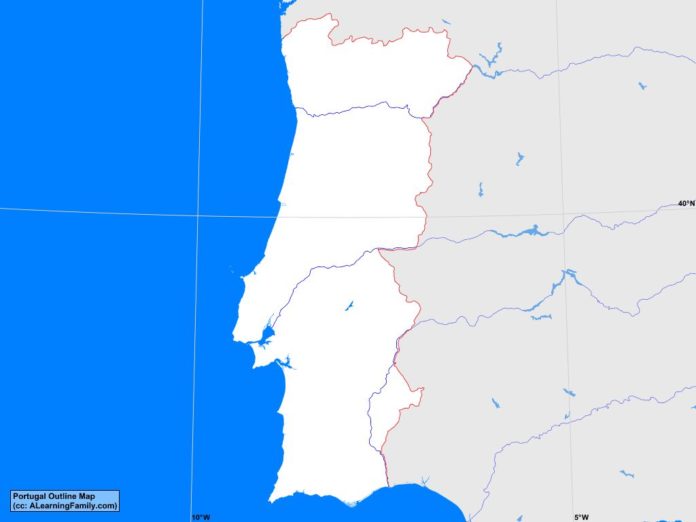 Portugal outline map