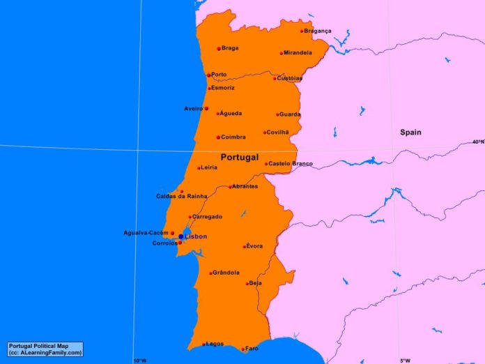Portugal politicall map