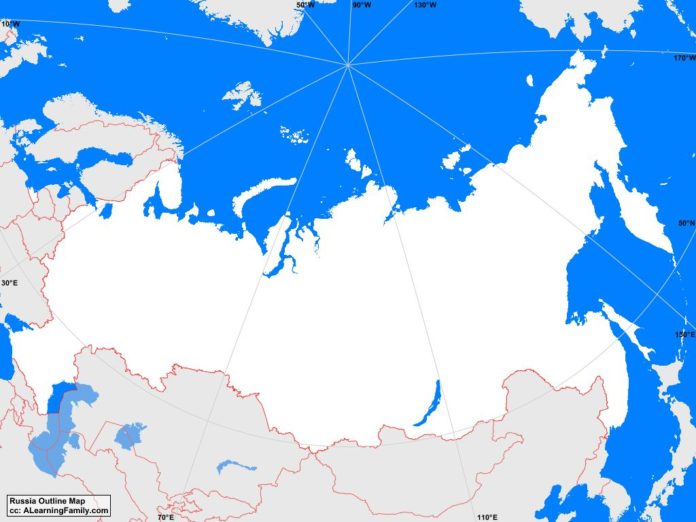 Russia outline map
