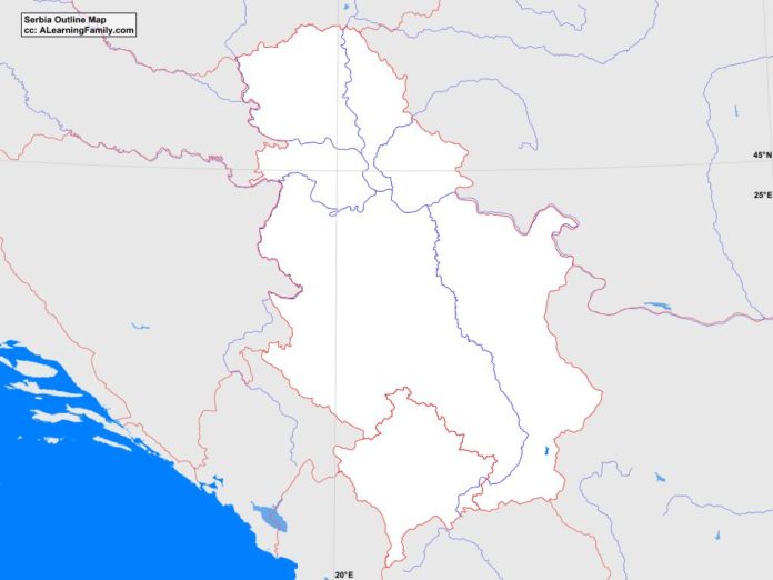 Serbia outline map