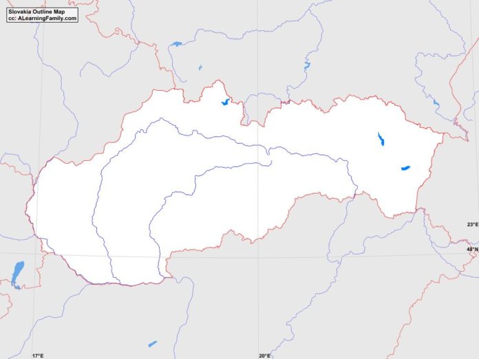 Slovakia outline map