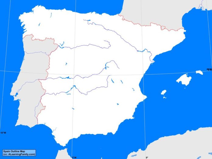 Spain outline map