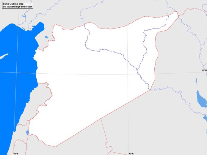 syria outline map
