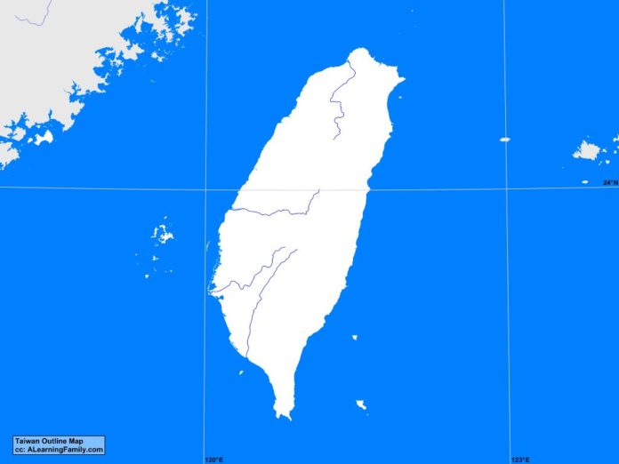 taiwan outline map a learning family