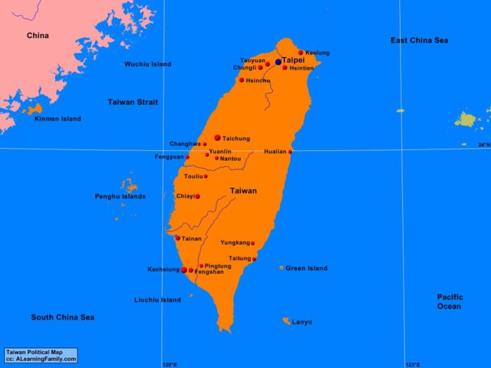 Taiwan political map