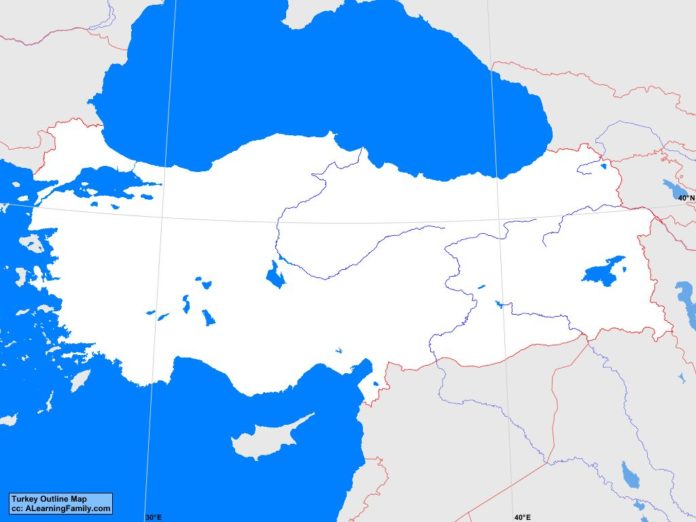 Turkey outline map