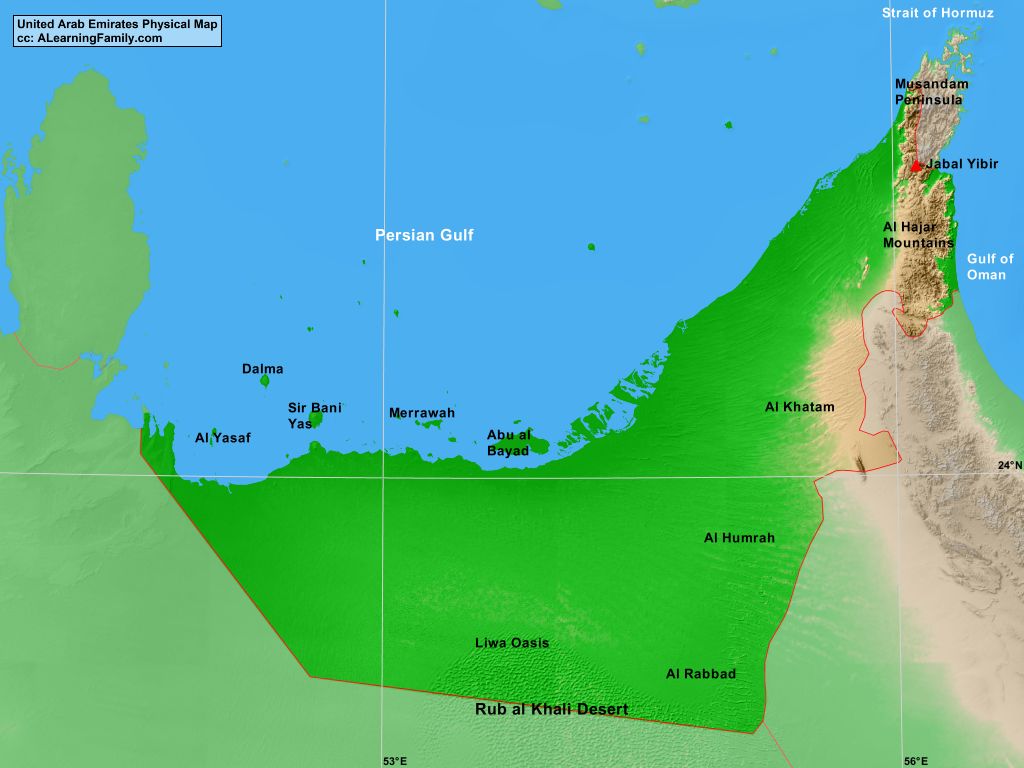 Uae Physical Map