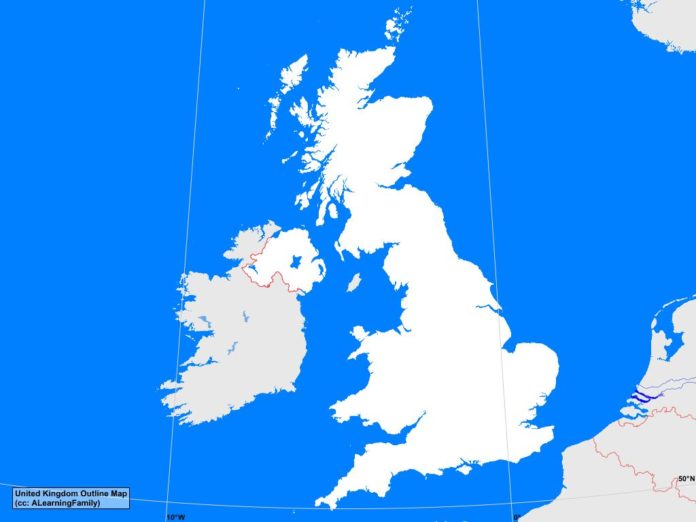 United Kingdom outline map