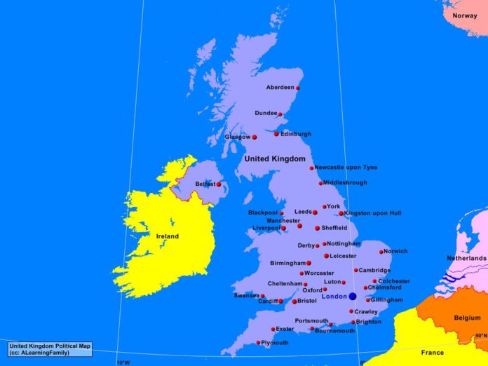 United Kingdom political map