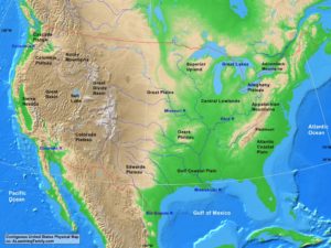 USA: Contiguous USA Physical Map - A Learning Family