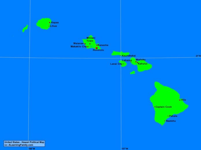 Hawaii political map