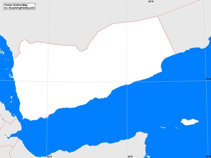 Yemen outline map